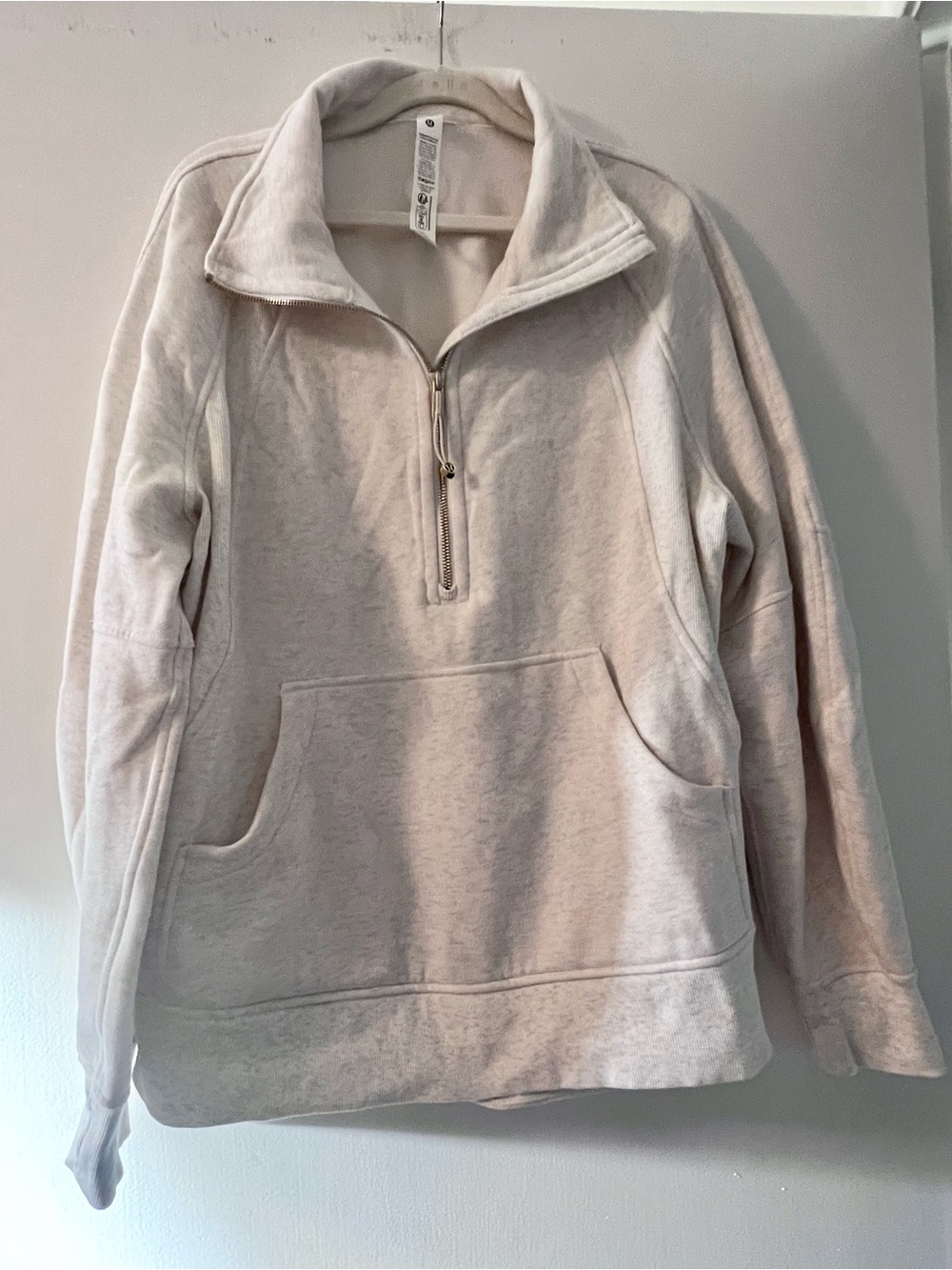 Lululemon Cream & Gold Half-Zip Pullover - Worn Once